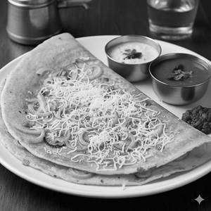 Onion Sada Dosa With Cheese