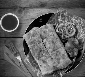 Egg Mughlai Paratha with Aludum