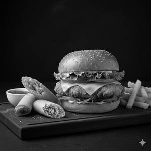 Chicken Burger and Roll Combo