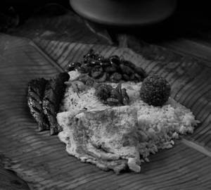 Pothichoru [non veg] with egg fry fish fry