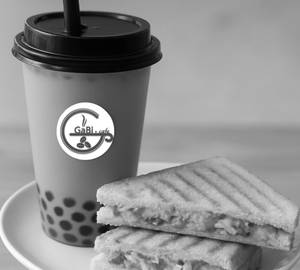 Bubble Tea with Sandwich