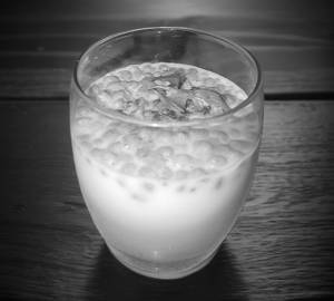 Salted Probiotics Lassi with Boondi Pakodi