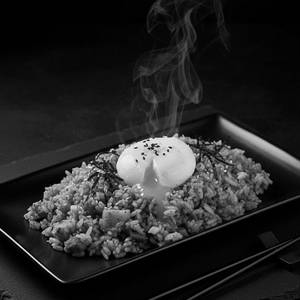 Kimchi Fried Rice With Poached Egg