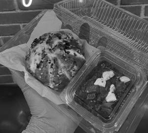 Savoury Garlic Korean Bun + Double Choco Chunk Brownie