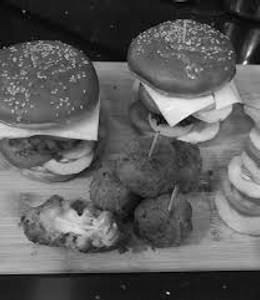 Cheese ball burger
