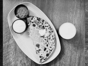 Punjabi Paratha With Lassi