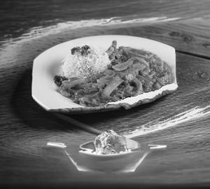 Veg Napolitana with herb rice