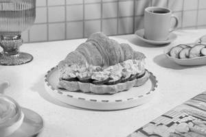 Egg Mustard Croissant Sandwich