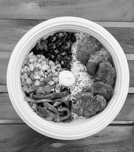 Mexican Peri Peri Potato Rice Bowl