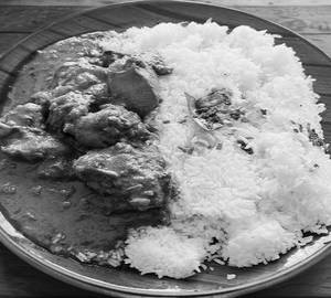 Ghee rice and chicken curry