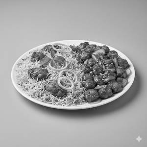 Chicken Briyani(q)+chilly Chicken(h)