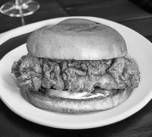 Grilled chicken cheese burger
