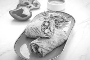 Chicken Lettuce Wrap In Whole Wheat Spinach Tortilla