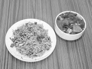 Fried Rice + Chicken Gravy + Salad