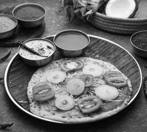 Tomato onion cheese uttapam