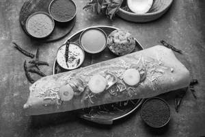 Onion tomato cheese masala dosa