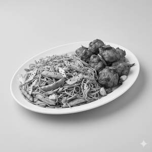 Chicken Chowmin + Chicken 65