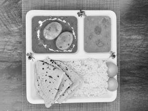 Full Meal With Egg Curry