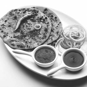 Paneer Parantha (1)+ Green Chutney (100% Restaurant Menu Price)
