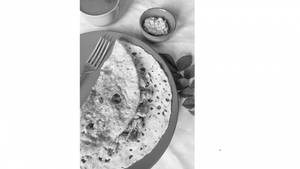 Rava Masala Dosa With Sambhar & Chutney