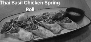 Thai Basil Chicken Spring Rolls