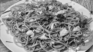 Schezwan Egg Chicken Hakka Noodles