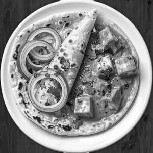 Laccha Paratha (2pcs.)With Paneer Masala.