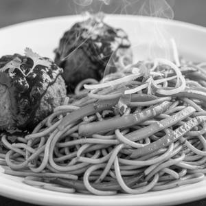 Veg noodles with  manchurian