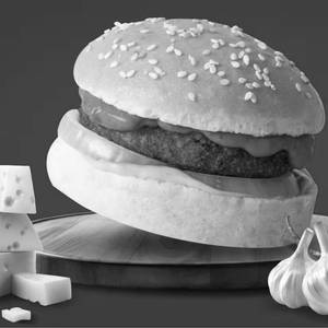 Schezwan cheesy delight burger