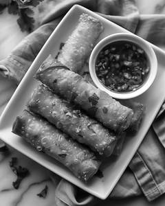 Spicy spring rolls veg