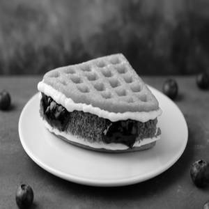 Cheesy Blueberry Waffle