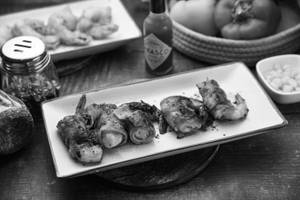 Bacon-wrapped Prawns