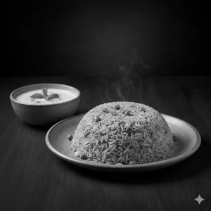 Egg Fried Rice With Raita 