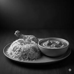 Chicken Biriyani Rice With Tandoori Chicken Masala