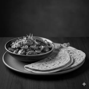 Chilly Mushroom + 2 Lachha Paratha