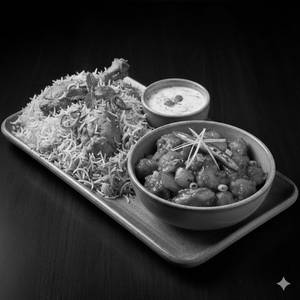 Chicken Biryani With Chilli Chicken