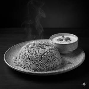 Chicken Hong Kong Fried Rice With Raita