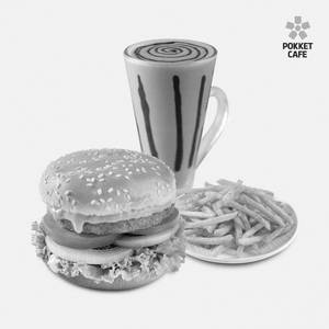 Veg Crispy Burger+peri Peri Fries (small)+cold Coffee
