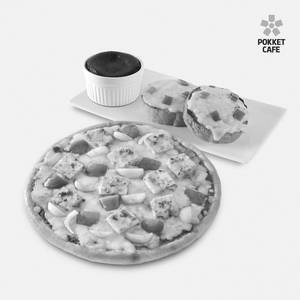 Tandoori Paneer Pizza+cheese Loaded Garlic Bread 2 Pieces Lava Cake