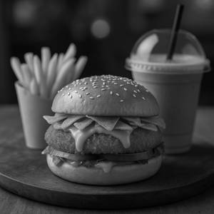 Choice Of Burger + Choice Of Fries + Choice Of Beverage