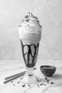 Cold coffee with ice cream