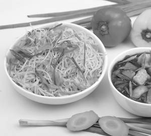 Veg Hakka Noodles With Paneer Chilli