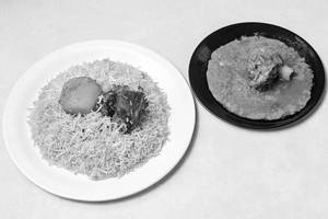 Mutton Biryani With Mutton Chaap