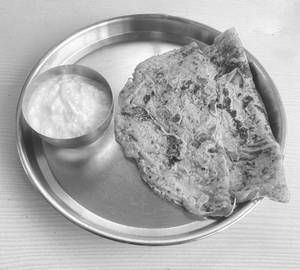 Besan Chilla with Dahi