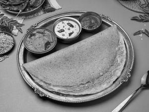 Millet Ghee Podi Dosa