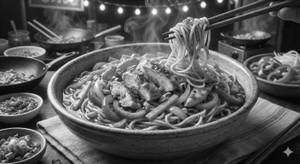 Chicken schezwan noodles