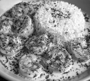 Butter Rice with Cream Prawns