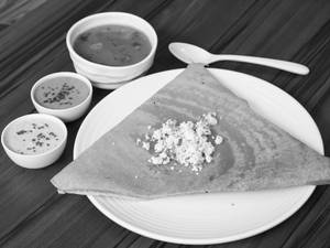 Butter Garlic Paneer Masala Dosa