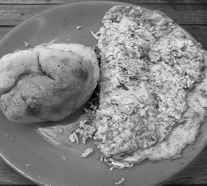 Boil crush omelette (oil)