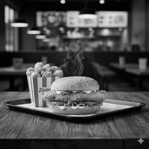 Chicken Zinger Burger with Popcorn Combo